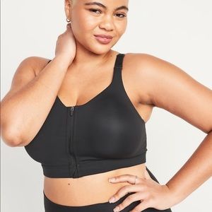 HIGH SUPPORT POWER SOFT ZIP FRONT SPORTS BRA